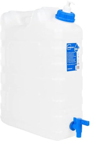 vidaXL Garrafa de Agua con Grifo y dispensador de jabón plástico 20 l, contenedor de Agua, Jarra de Agua, depósito de Agua, contenedores de Agua
