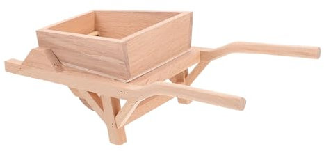 KONTONTY Mini Wooden Tipper Truck Model for Fairy Garden Decor Micro Landscape Supplies Small Dump Truck Design for Garden Display