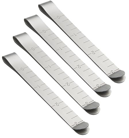 Lurrose 40 Pcs Metal Hemming Clips Sewing Machine Accessories Supplies 3 Inches Sewing Clips Quilting Measuring Ruler Sewing Clips Metal Measurement Ruler Silver
