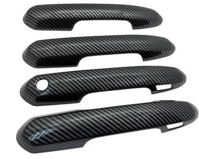 TYSMYXGS Außentürgriffe Autozubehör Türgriffabdeckung Außen Kratzfeste Türgriffabdeckung Für Toyota Für Crown Für Crossover S235 2023 2024 Dekoration(Carbonfaser-Außenmaterial)