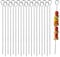 30cm Kebab Skewers, 20 Pcs Stainless Steel BBQ Grilling Skewer Reusable Metal Barbecue Kebab Skewers Sticks for Meat Vegetables