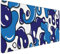 Grand tapis de souris bleu marine et blanc étendu de 89,9 x 40,9 cm, motif géométrique japonais, tapis de souris XL avec base en caoutchouc antidérapant et bords cousus pour ordinateur de bureau