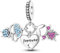 TINSLO Ciondolo Argento Sterling 925 con Cubic Zirconia Pendenti per Pandora Braccialetti, Compatibile con Braccialetti e Collane europei, perfetto Regali per Moglie e Ragazze