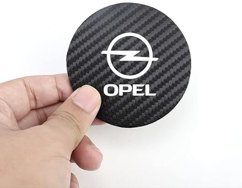 2 Pcs Carbon Fiber Anti-Slip Shockproof Car Coasters for Opel Vauxhall Grandland X 2017-2023, Car Cup Holder Coaster, Vehicle Interior Accessories