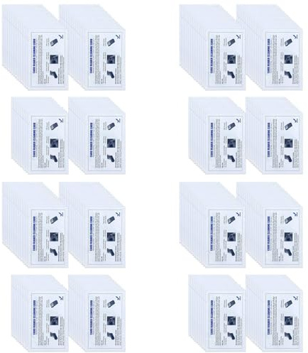 Giwnhvx CR80 Card Reader Cleaning Cards, 200PCS Dual Side Card Reader Cleaner, POS Swipe Terminal Cleaning Cards
