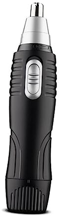 2-in-1 Nasen und Barttrimmer für Männer Schwarz Abs | 1 Stück Aa Batterie, 1, 5 V Nennspannung, Ergonomisches Design, Präziser Schnitt für Reisen und Geschäftsreise