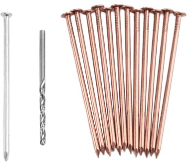 Aboiledy Kit di 14 chiodi in rame per uccidere alberi, 8,9 cm, chiodi in rame puro, chiodi per rimozione ceppi per alberi