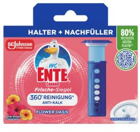 WC-Ente Frische-Siegel Starter-Set inkl. 1 Nachfüller, WC Reiniger, Toilettenreiniger, Flower Oasis, WC Reiniger, Toilettenreiniger, 36 ml