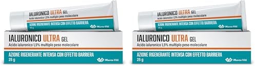 Marco Viti - Ialuronico Ultra Gel, 25 g, Acido Ialuronico 1,5%, Idratazione Profonda e Protezione, Azione Rigenerante Intensa, Effetto Barriera Contro Agenti Esterni, Texture Leggera (Confezione da 2)