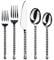 Gourmet Settings Handmade Silver Tear 20 Piece Flatware Set