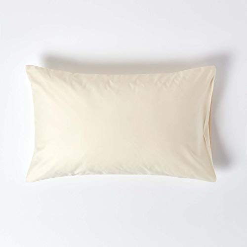 HOMESCAPES 1000 Thread Count Egyptian Cotton Cream Standard Size Pillowcase Luxury Housewife Pillow Case