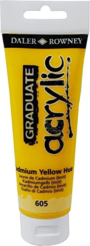 Daler-Rowney GA123120605 Graduate Acrylic Paint 120ml Cadmium Yellow
