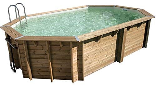 Piscine bois karibu ocea 4.00 x 6,10 x 1.30 m liner beige - nortland ubbink 7504511