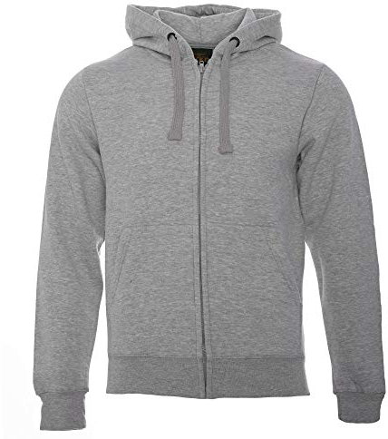 ROCK-IT Apparel I Giacca con Cappuccio da Uomo con Zip I Felpa con Cappuccio di Ottima qualità Molto Morbida e Robusta per Il Tempo Libero o Il Lavoro I [XS-5XL] Grigio Melange 5X-Large