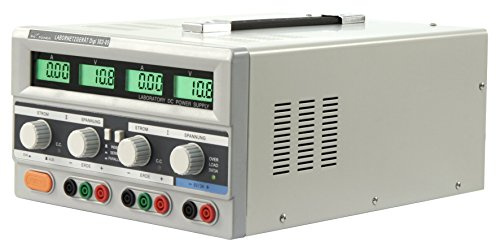 McPower Labornetzgerät Digi 302-05 | 2X 0–30V/0–5A, 1x 5V/3A | 300W, Parallel & Serienbetrieb | Kurzschlussfest, LC-Displays, stabilisiertes Netzteil