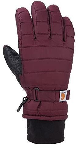 Carhartt Damen Quilts Isolierter wasserfestem, feuchtigkeitsableitendem Einsatz Handschuhe für kaltes Wetter, Krabbenapfel, Large