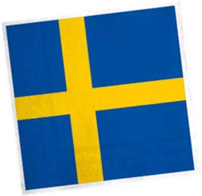 20 Servietten * SCHWEDEN * für Party und Geburtstag von DH-Konzept // Sweden Skandinavien Party Set Napkins Papierservietten