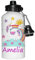 tigerlilyprints Personalised Water Bottle, Unicorn Rainbow Design, 400ml Water Bottle
