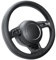 SEG Direct Lenkradbezug Auto Lenkradhülle Lenkrad Abdeckung aus Mikrofaser Leder für Prius Civic 35.5-36 cm Schwarz