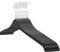 RSR Hangers 50 Stück Kleiderbügel Blusenbügel 47 cm hochwertigem Kunststoff | Hemdenbügel | 360° drehbarer Haken | Anti-Rutsch | Schwarz | SHR