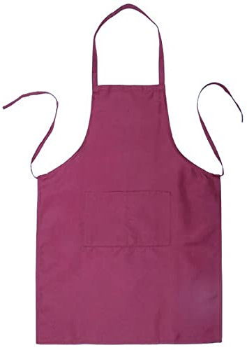 BE-TOOL Delantal de chefs, unisex, duradero, cómodo, con bolsillo frontal, lavable, para cocinar, hornear, cocina, restaurante, manualidades, Morado 70CMx60CM