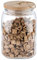 APS 82257 WOODY Glas Kanister mit Holzdeckel mit Silikon-Dichtung, 14 x14 x 21, 5 2.5 ltr.
