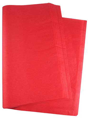 MIAHART 60 Blatt rotes Seidenpapier 50 x 35 cm Weihnachtsgeschenkpapier für Valentinstag DIY und Basteln Geschenktüten Dekorationen (rot)
