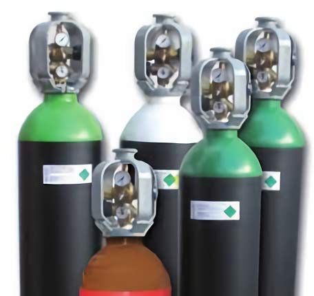 GASMOBE Válvula integrada para botellas de gases industriales Oxígeno.