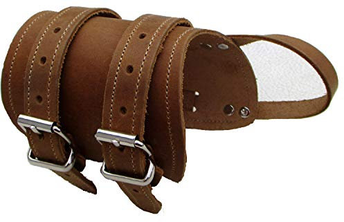 Leder-Handgelenk-Corsage RECHTS für Umfang 19-25 cm Hellbraun Handgelenk-Bandage Handgelenk-Stütze Lederarmband mit Daumenschlaufe neu