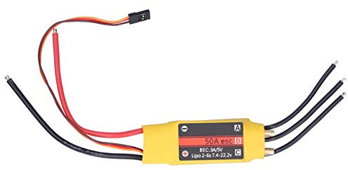 Brushless ESC 50A, High Performance Waterproof, 50A Brushless Controller for RC Boats, Model Aircraft, Model Ships, Hobby Enthusiasts