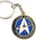 Mainly Metal ™ Enamel Keyring Trek Starflet Command 35mm Black metal Gold plate (United Federation Of Planets)