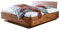 SAM Schwebebett 200 x 200 cm Teneriffa, Holzbett aus massivem Akazienholz, Doppelbett im Vintage-Look, geschlossenes Kopfteil