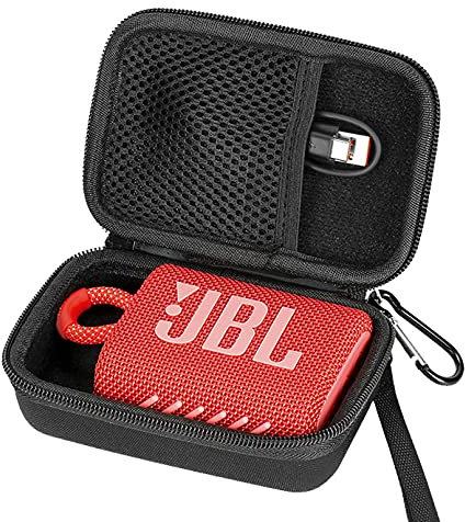 Prodrocam Dur Étui de Voyage Rigide Housse Cas pour BJL GO3 Enceinte Bluetooth Portable Sac Protection avec Mousqueton (Noir)