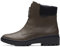 Clarks Damen Calla Zip Halblange Stiefel, Dunkeles Olivenleder, 43 EU Weit