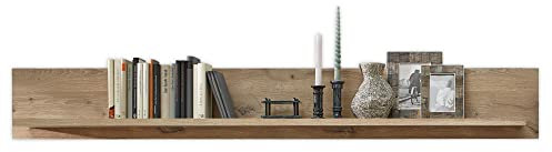 Stella Trading BELLANO Wandboard in Viking Eiche Optik - Hochwertiges und vielseitig einsetzbares Wandregal - 185 x 25 x 22 cm (B/H/T)