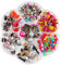 Duories 100 Stück 6-12mm Mini Runde Brads Set Metall Musterklammern Bunte Pearl Verschlussklammern Klammern Rundkopf Papier Befestigungen für Basteln DIY Handwerk Scrapbooking Karten,Stil 2