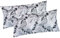 Baumwoll Renforcé Kissenbezug - 2er Set in 40x80cm - Blätter Grau, Schwarz - Kopfkissen-Bezug, Kissenhülle, Dekokissenbezug aus 100% Baumwolle (KY-650/1-40x80)