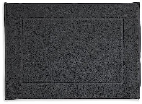 kela Badvorleger Ladessa, 50 cm x 70 cm, 100 % Baumwolle, granitgrau, waschbar bei 60° C, für Fußbodenheizung geeignet, 23314
