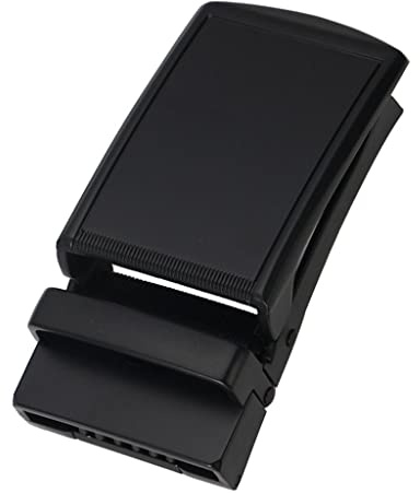 kowaku Classic Solid Buckle Automatische Ratsche Ledergürtelschnalle, Schwarz, Passend für 40mm