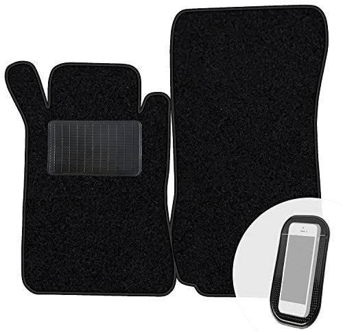 moto-MOLTICO Vorne Fußmatten Auto Velours Autoteppiche Schwarz Automatten Set 2-teilig passend für Mercedes-Benz CLK W209 2002-2009