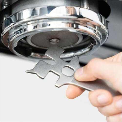 watchget Espresso Multifunctional Wrench Portafilter Basket Removal Tool Do Not Fit For Breville, Stainless Steel Espresso Machine Accessories