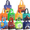 10PCS Süßes oder Saures Tüten, Happy Halloween Tragetaschen mit Griffen, Halloween Geschenktüten, Non-Woven Halloween Taschen zum Verpacken von Geschenken