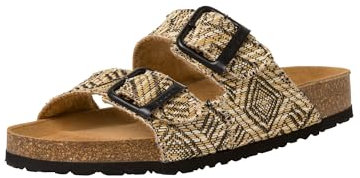 Tamaris Damen Footbed Styles; BLACK STRUCTURE/schwarz; 39 EU