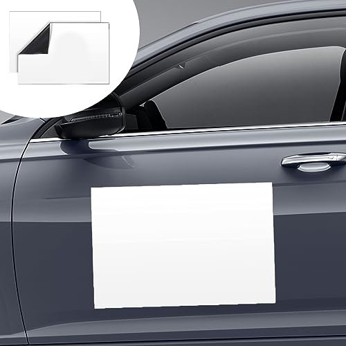 2 Stück 45,7 x 30,5 cm Blanko-Magnete, magnetische Autoschilder, verhindern Autokratzer und Dellen, weißes PVC-Finish und Dicke 50 mm, Magnet für Auto zur Werbung für Geschäft, Cover Company Logo