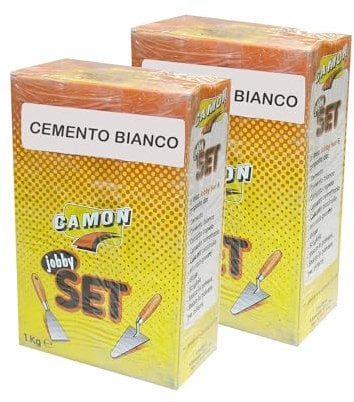 HYDRO HOME Cemento bianco 2 confezioni da 1 Kg