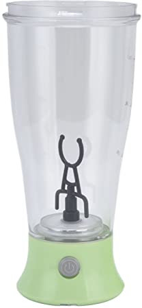 Taza Mezcladora Eléctrica, Botella Mezcladora de Leche y café Simple, 350ml, Taza Coctelera Automática (Green)