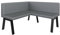 FURNISTAR Eckbank Akiko Metal A - Eckbankgruppe für Ihrem Esszimmer, Küche modern, Sitzecke, Essecke. Perfekt für Küche, Büro und Rezeption. Solide und Starke Verarbeitung. (130x130-Soft29)