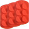 Newk Stampo in silicone a forma di frutta, 4 confezioni da 6 cavità per anguria, antiaderente per alimenti, per sapone, cubetti di ghiaccio, caramelle, fondente, cioccolato