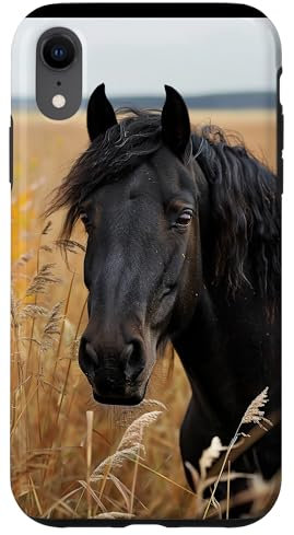 Schwarzes Pferd Cooles Tierpferd Hülle für iPhone XR