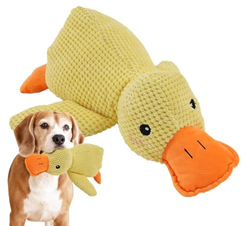 Quack-Quack Duck Dog Toy, The Mellow Dog Duck Toy, Quacksalber Ente Hundespielzeug, Beruhigende Ente Für Hunde, Ausgestopftes Enten-hundespielzeug, Langlebiges Plüsch-Kauspielzeug